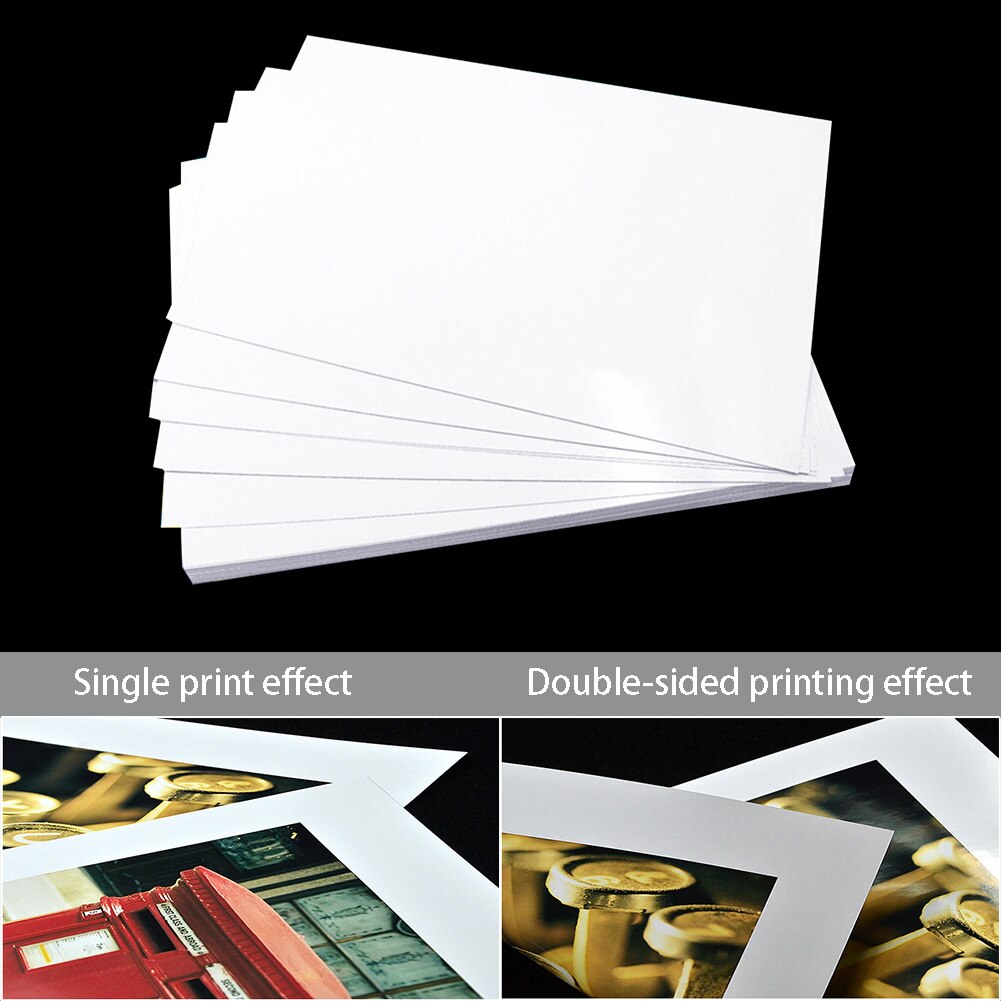 A4 Quick Dry Printing Paper Double Sided Gloss Coated Paper Durable For Menu Picture Inkjet Multi Purpose Smooth