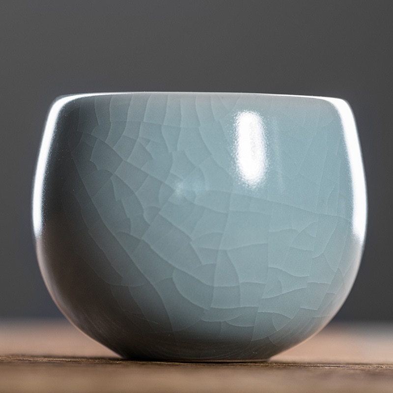 Ru Yao, taza de Jade Zen, taza maestra, taza individual de cerámica hecha a mano, mesa de té, juego de té Kung Fu, taza de té de cerámica, taza individual: Default Title