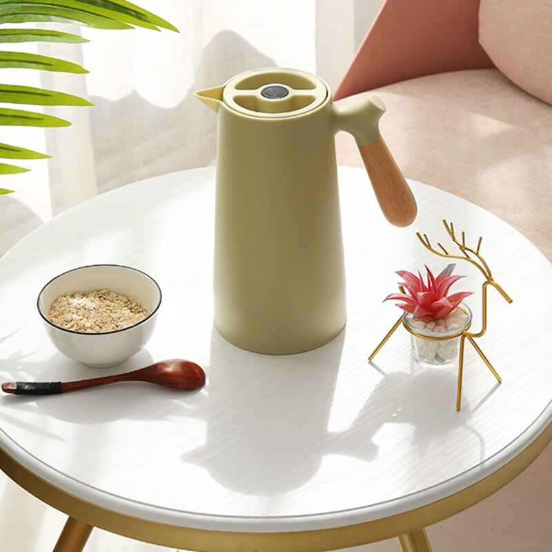 1L Glass Liner Vacuum Flask Water Jug Home Office Insulation Leakproof Water Pot For Coffee Tea Thermal