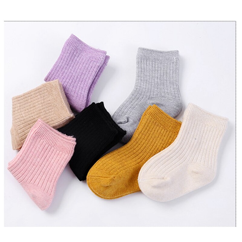 5Pairs Randomly Colors Baby Toddler Boys Girls Kid Cashmere Wool Thick Warm Winter Soft Socks CLL9039