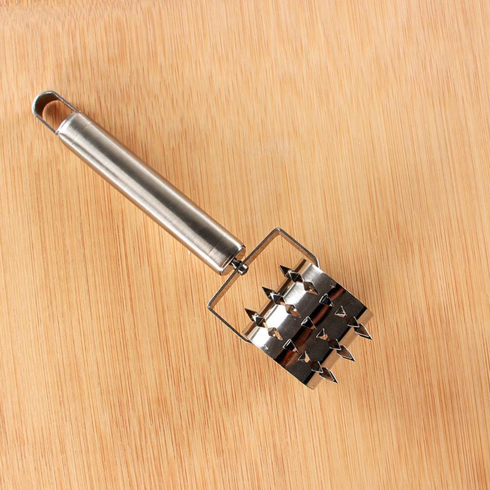 Stainless Steel Rotating Meat Tenderizer Hammer Claws Needle BBQ Poultry Grilling Tools Kitchen Meat Mallet Pork Steak J5O8