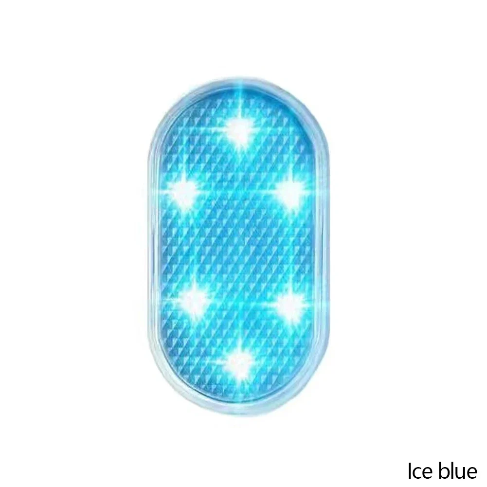Luci a portato senza fili magnetiche per interni auto Luci a portato per interni per auto Lampada per atmosfera con accento al neon automobilistico ricaricabile tramite USB: Azzurro di cristallo
