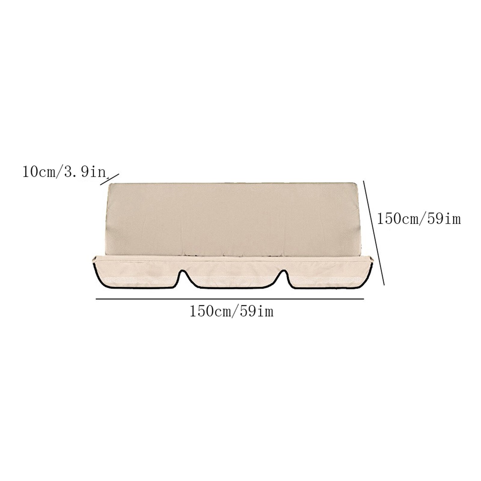 Top Selling Outdoor Swing Cushion 3 Seater Swing Chair Cushion Waterproof Swing Seat Pads Support #y