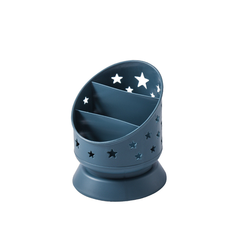 Cute Japanese Office Storage Box Simple Pen Holder Dressing Room Large Capacity Storage Box desk storage stationery organiser: Blue