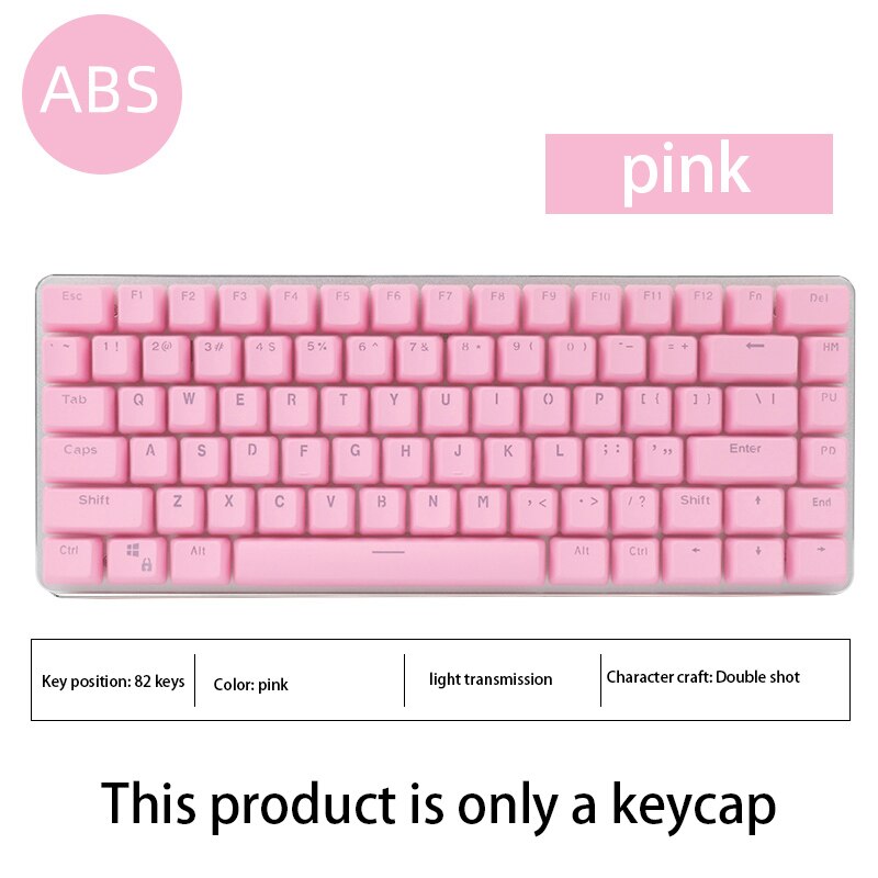 82 tasten Doppel Schuss OEM Profil Keycap Rosa Blau Orange Weiß Farbe Passenden Geeignet Für AK33 für Mechanische Tastatur