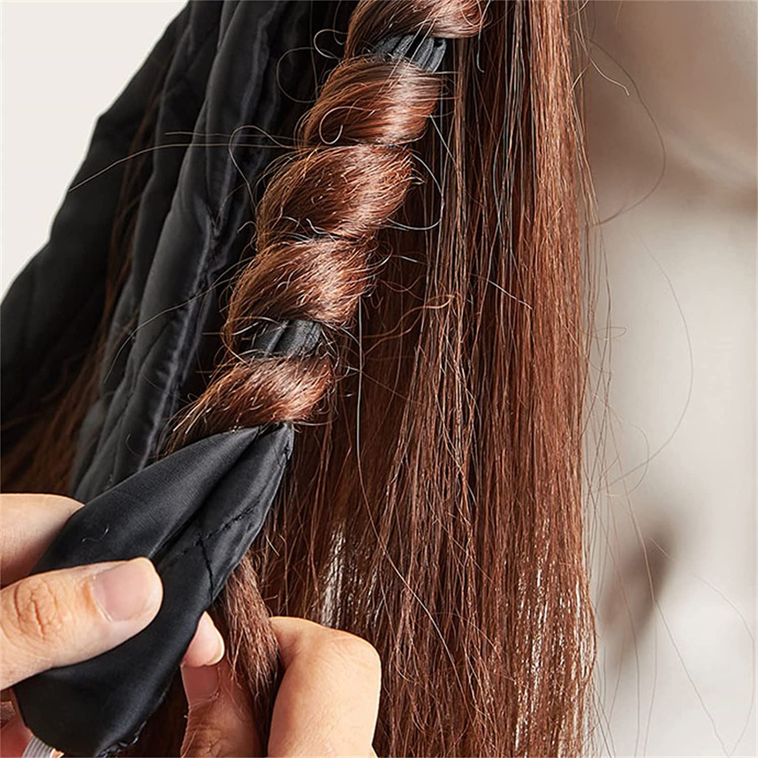 Rizador de pelo perezoso sin calor, barra rizadora sin calor, cinta de seda para dormir, formadores de onda suave, cinta para rizos