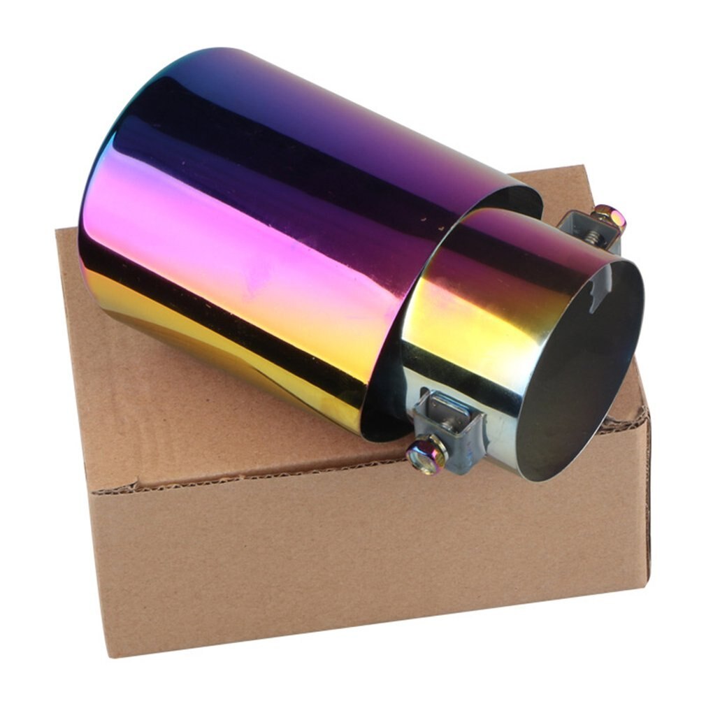 Universal Stainless Steel Car Exhaust Tail Muffler Throat Modified Exhaust Pipe Stainless Steel Silencer