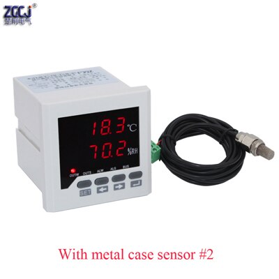 0.0~99.9%RH, -40~120 Celsius Intelligent digital temperature and humidity controller with sensor thermostat and Hygrometer: With metal case 2
