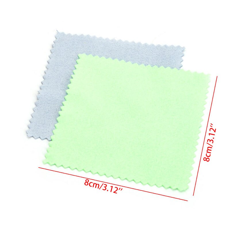 10Pcs Glazen Sieraden Polijsten Doek Clean Cleaning Voor Bril Platina Goud En Zilver
