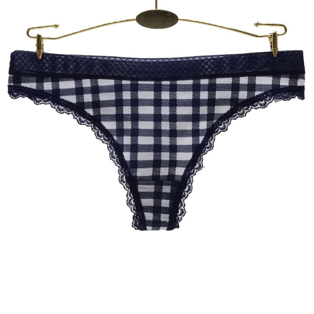 Nuove ragazze intimo 6 pz/lotto cotone fiocco plaid vita bassa slip ragazza mutandine adolescenti studenti all'ingrosso