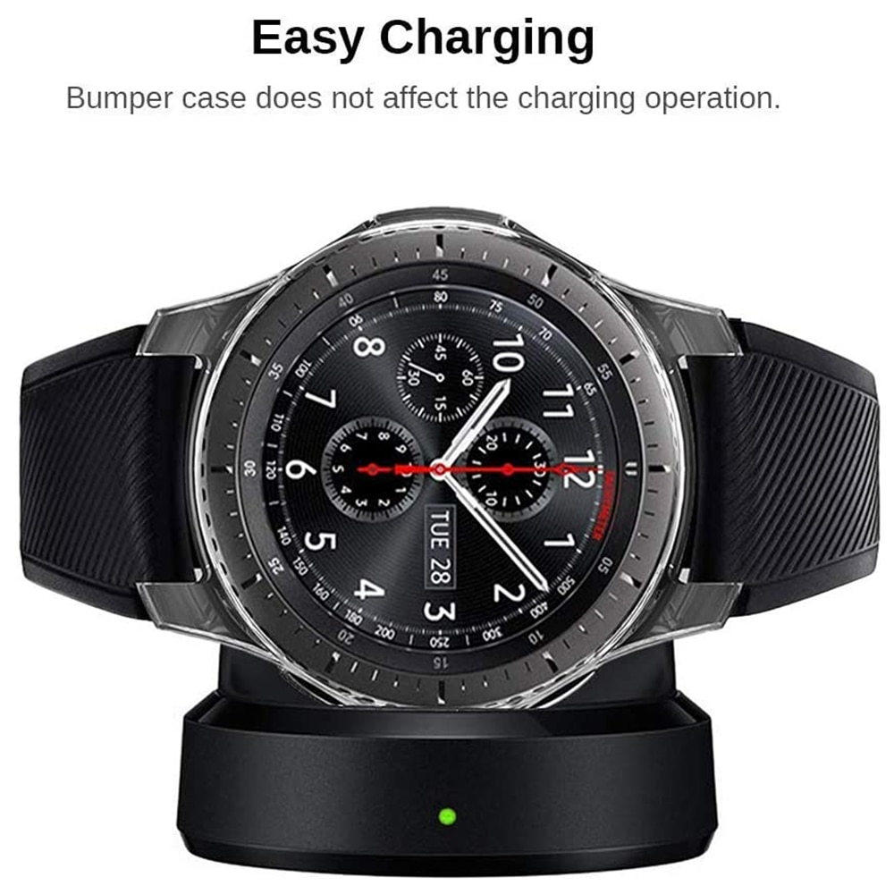 2 + 1 paquete para Samsung Gear S3 frontier Classic galaxy Watch 46mm funda + Protector de pantalla película de vidrio templado funda de parachoques