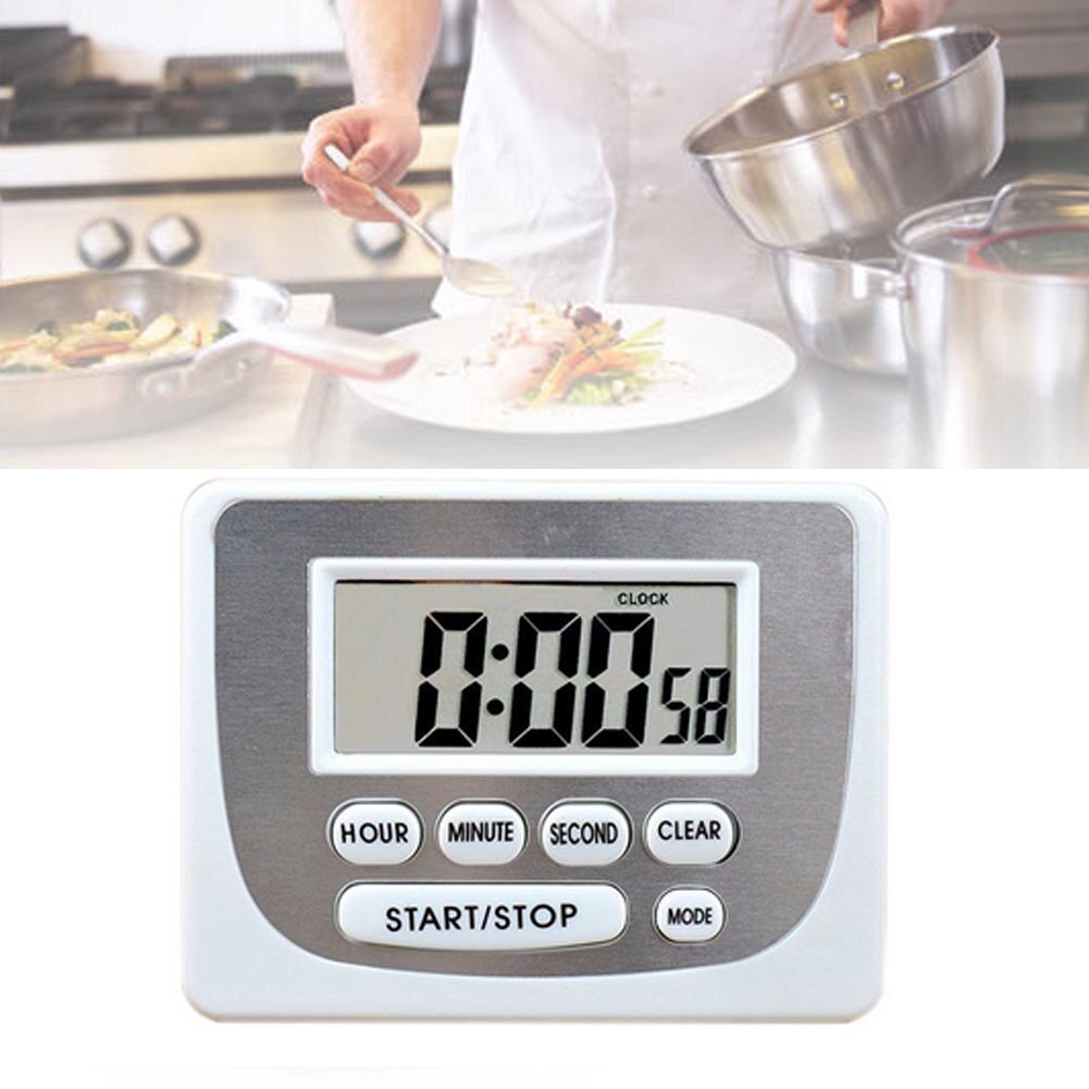 Digital Plastic Household Countdown Magnetic Electronic Kitchen LCD Display Desktop Home Cooking Timer