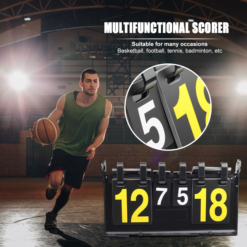 Digital Tabletop Sports Scoreboard Football Volleyball Basketball 4-Digit Score Board Table Tennis Tool Basketball Digital Score