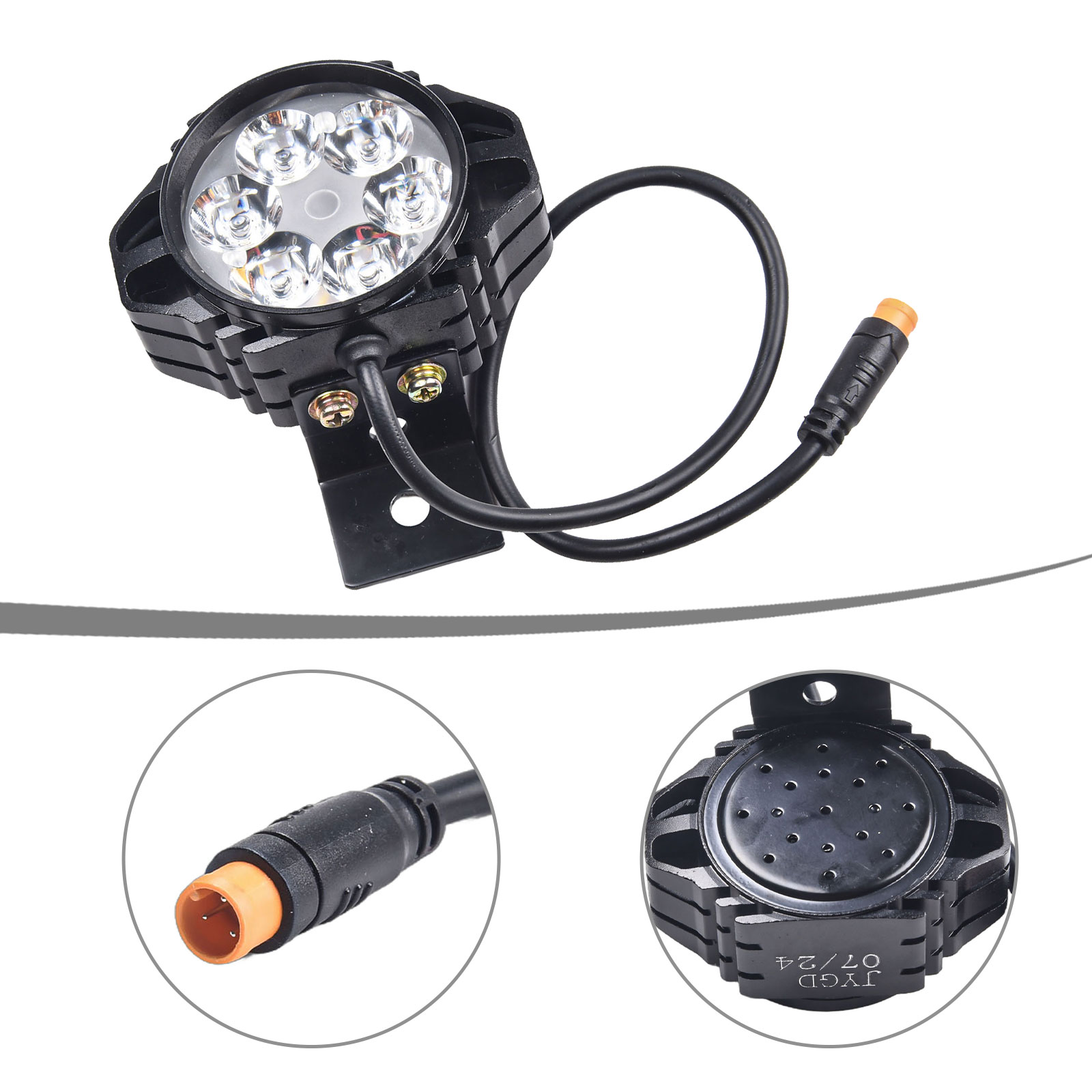 36 v/48 V Elektrische Fiets Front Light 4pin 3pin Waterdichte Optiops LED Front Light Waterdichte E-bike Koplamp Onderdelen