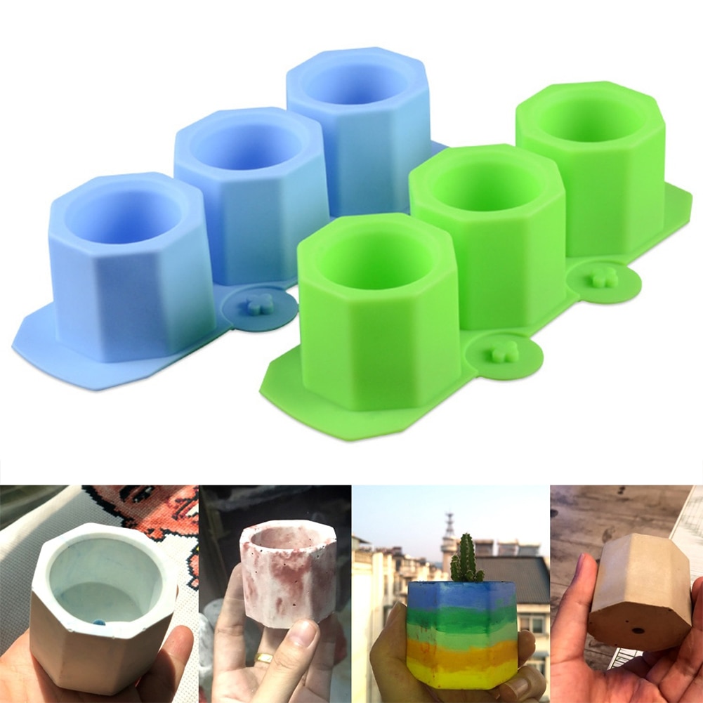Pottery Ceramics Clay Molds DIY Flower Pot Mold Silicone Handmade Clay Craft Making Cement Moulds Tool baking kitchen mould