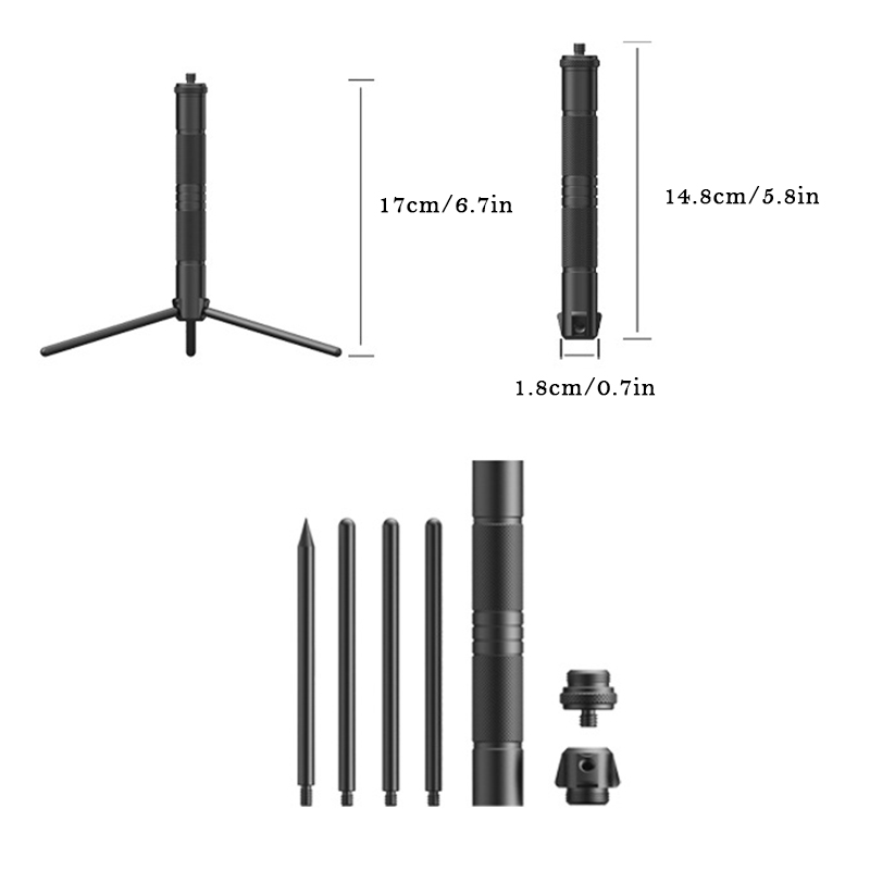 draussen Aluminium Laterne Ständer Camping Lampe Mast faltbare Licht halterung Lampe Halterung Kamera Telefon Stativ Ständer für Picknick