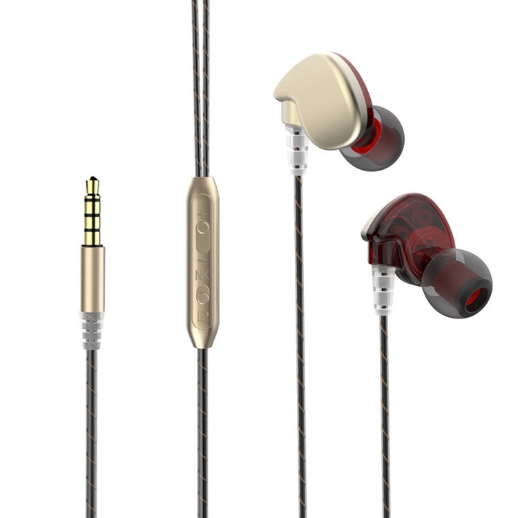 3.5mm- draads oordopjes met microfoon, volumeregeling, stereomuziek, in-ear sportheadset voor smartphones