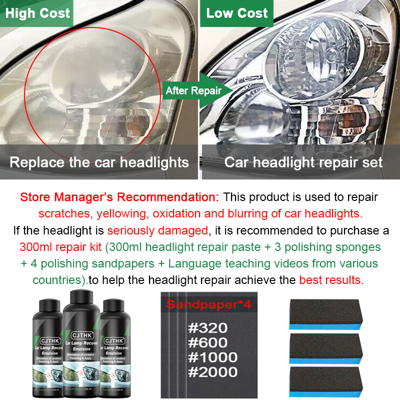 Auto Scheinwerfer Restaurierung Polieren Kits Scheinwerfer Kratzer Entferner Reparatur Reinigung Paste Entfernen Oxidation Scheinwerfer Polnischen Flüssigkeit