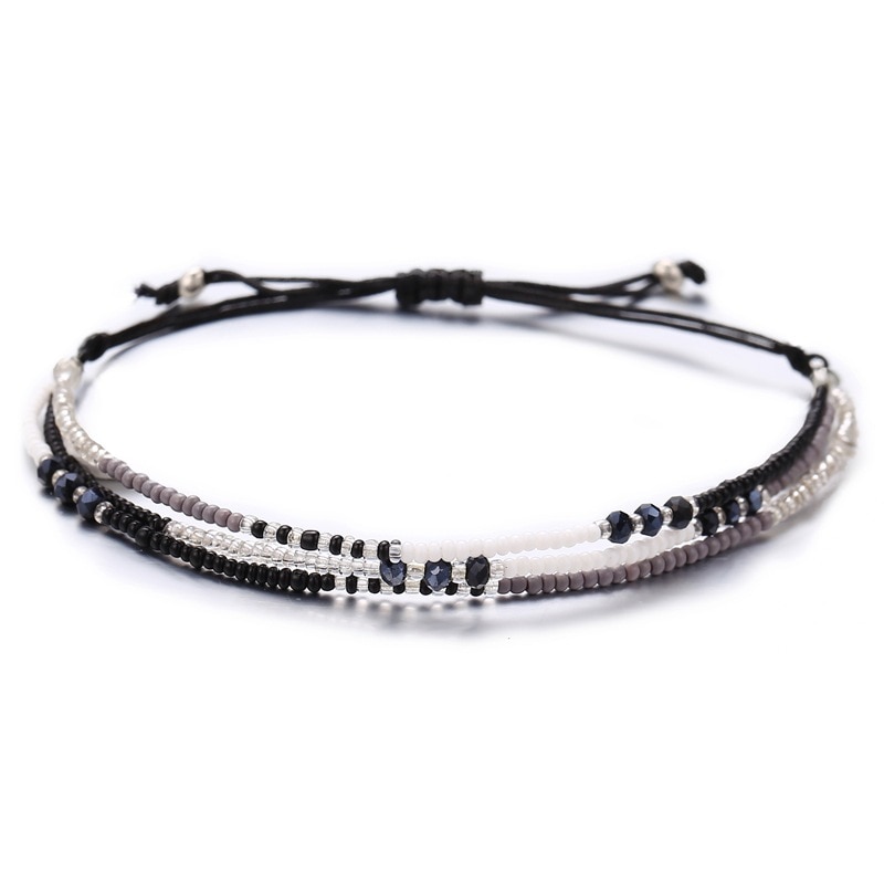 Bohemien handgefertigt Samen Korn Seil Armbinde Neue Frirendship Frauen Armbinde Party Zubehör: Stil 2