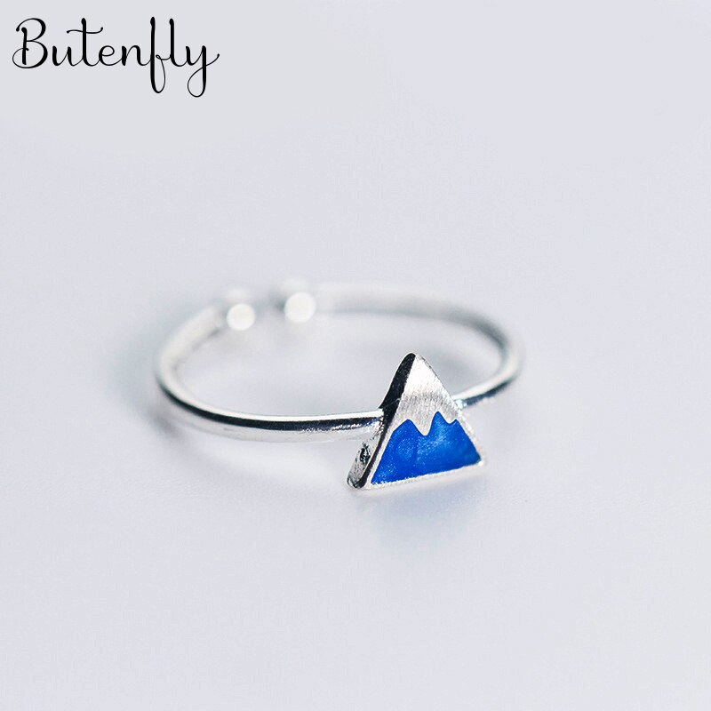 Neuheiten Charming Blau Dreieck Ring für Frauen Boho Knuckle Party Ringe Gothic Punk Schmuck für Mädchen