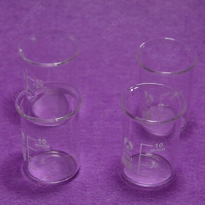 10 mL Bekerglas, 4 stks/partij, Lage Vorm Beaker, Item Lab Glaswerk