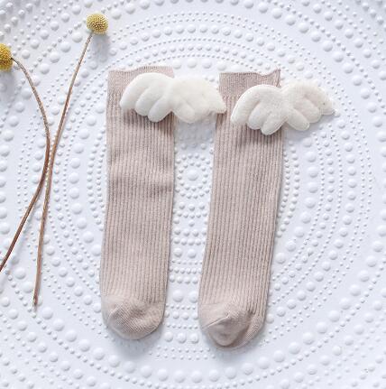 Meisje Been Sok Knie Hoge Pure Witte Vleugels Leuke Kalf Hoge Sokken Hopen Sokken Dunne Katoenen Sokken Kinderen Studenten lange Sokken: kaiki