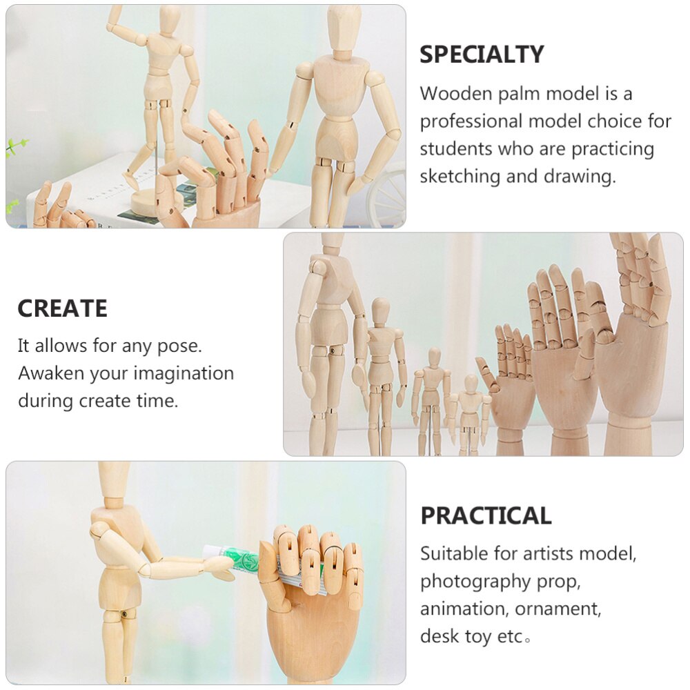 Wooden Palm Ornament Wooden Crafts Decoration Joint Palm Ornament Art Craft