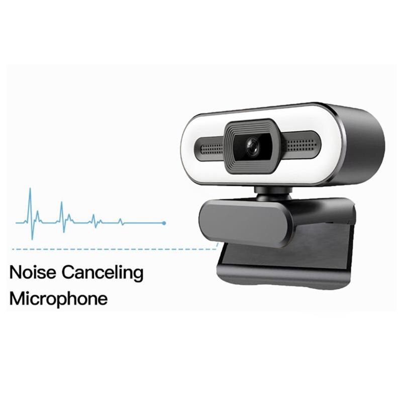 USB Webcam with Fill Light 720P/1080P/2K HD PC Computer Camera With Microphone For Meeting Office Household Video Recording