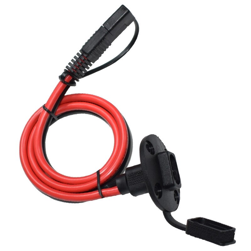 SAE-conector Universal SAE de pared lateral, resistente al agua, 10AWG, 60cm, 30A, SAE, Cable para motocicletas, batería generadora Solar: Default Title