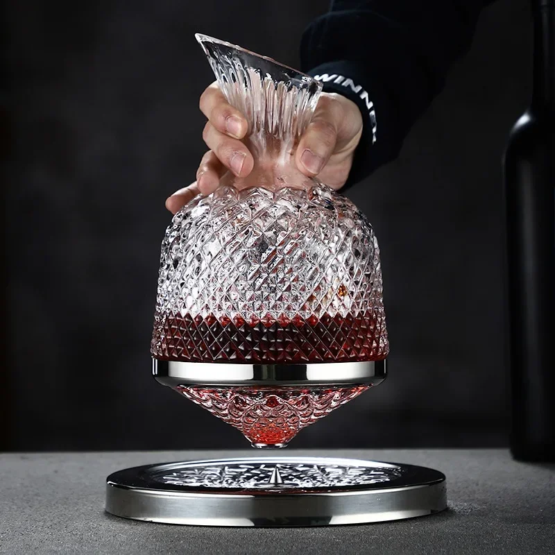 Decantador giratorio 360 de cristal de , vaso, decantador de 1500ml, dispensador de vino, aireador, espejo, jarra, , decoración de Bar