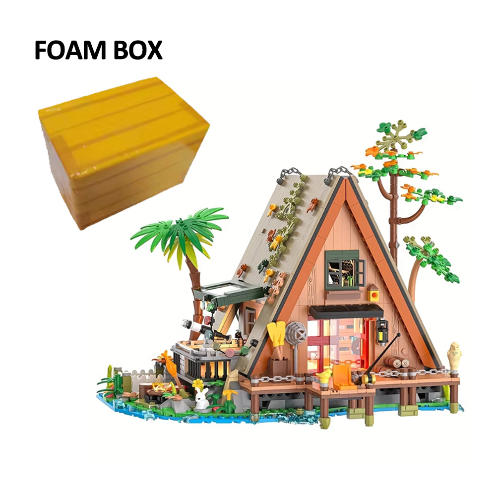 1486PCS Forest House building blocks with LED light Tree Cabin Display Set Buildable brick Kit for Nature Lovers Adults Kids: WHITE