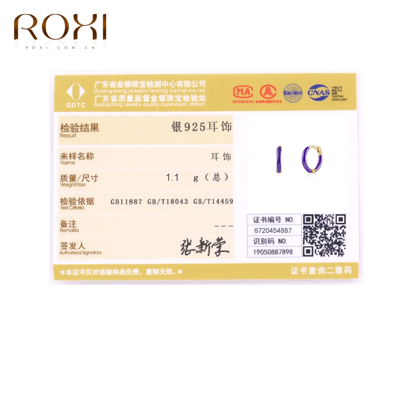 Roxi 925 Zilveren Vrouwen Ronde Oorbellen Kleurrijke Enamel Circle Huggie Ear Piercing Oorringen Sieraden Accessoires Pendientes