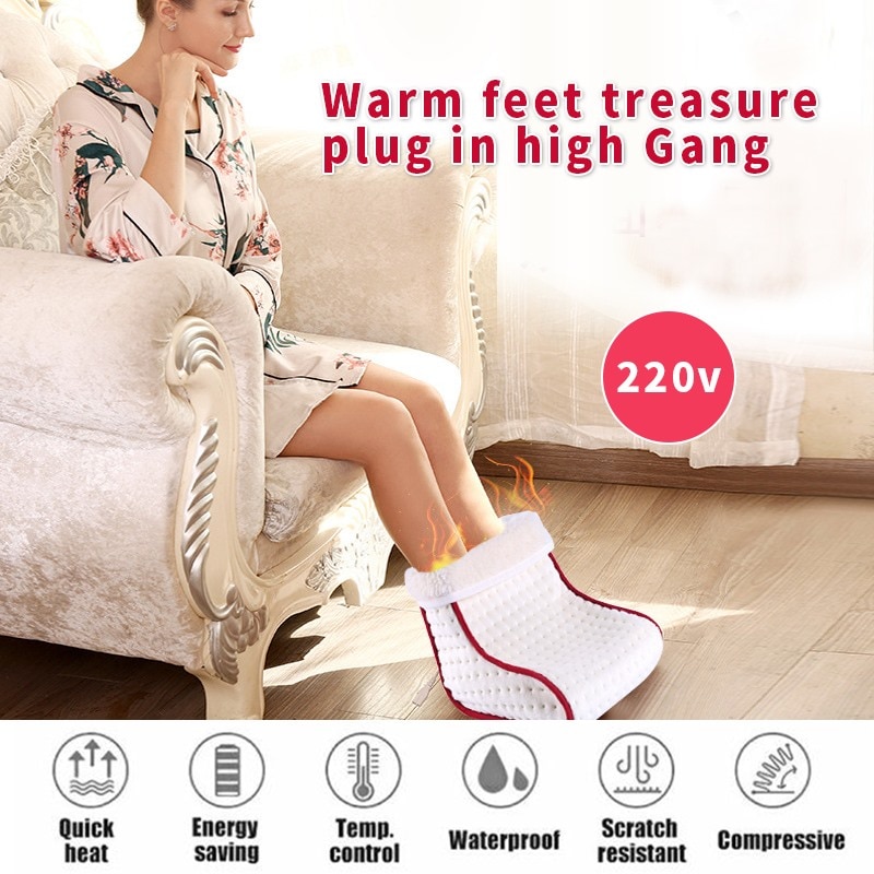 Winter Foot Warmer Verwarmde Elektrische Wasbare Verwarmt Controle Instellingen Warmer Kussen Thermische Voet Warmer Massage