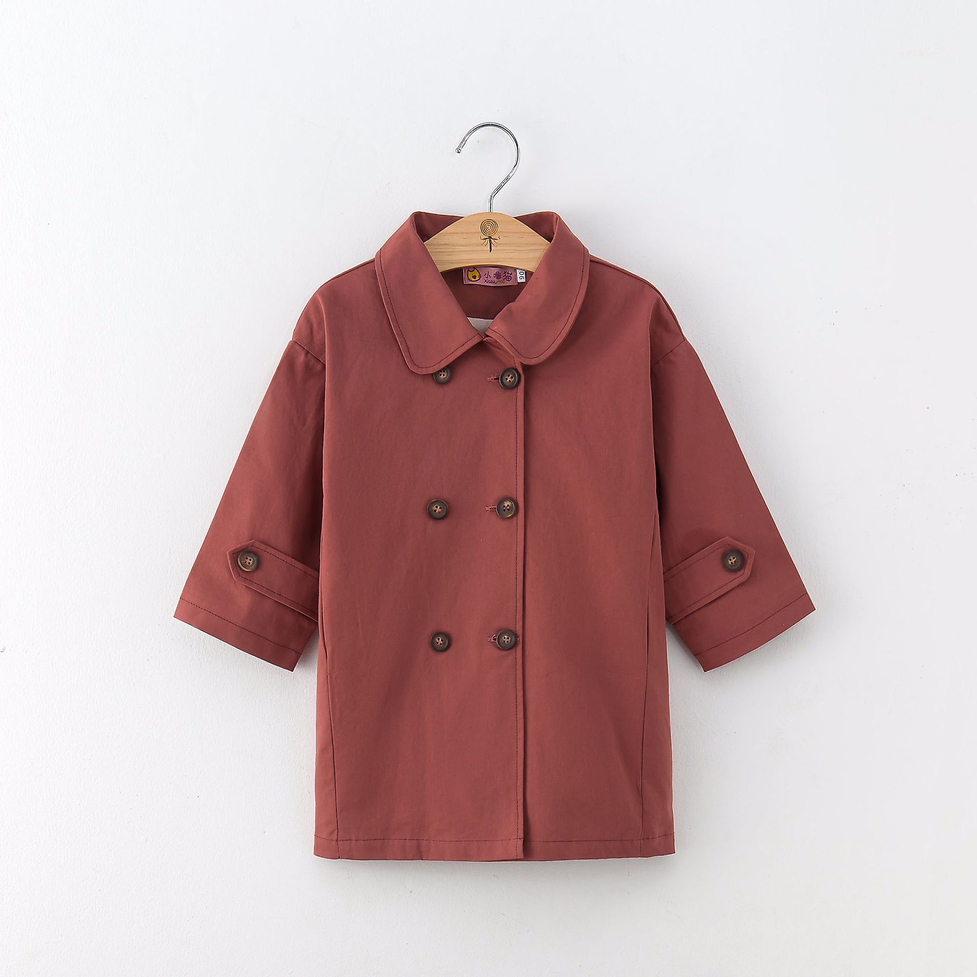 Chaquetas para niñas primavera cazadora para bebés otoño 2-6y niños lindo abrigo doble botonadura niños gabardina abrigo de calle chicas: as picture / 3 años