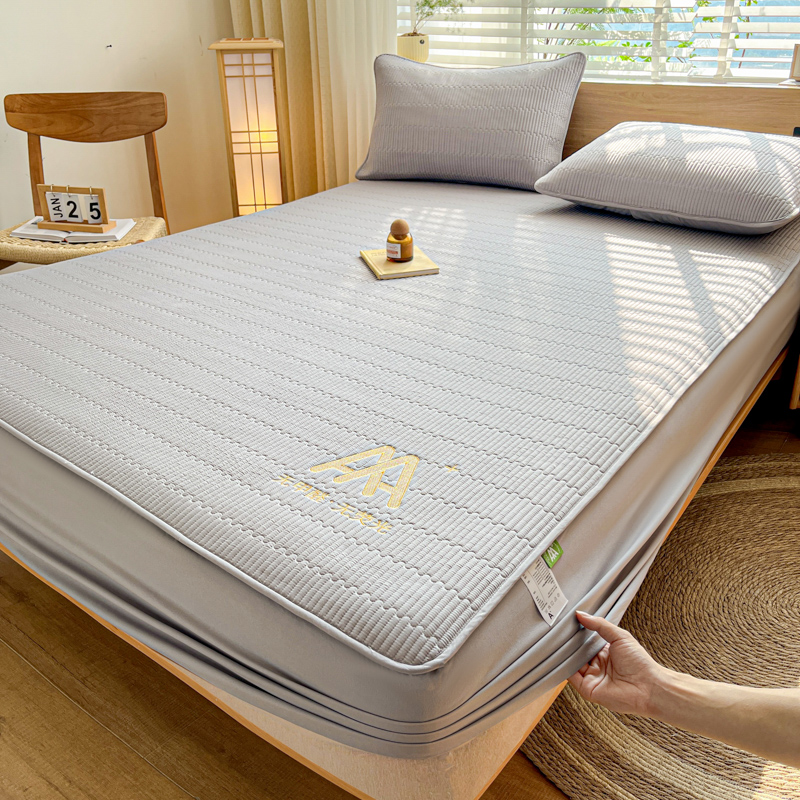 Premium åndbart madrasbetræk luksus madrasbeskytter allergivenlig lydløs senglagen, enkelt dobbelt familiestørrelse