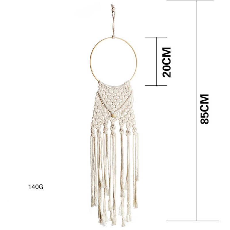 Macrame tejido tapiz colgante de pared Boho Chic bohemio habitación arte geométrico tapices Hermoso apartamento dormitorio decoración de la habitación: D