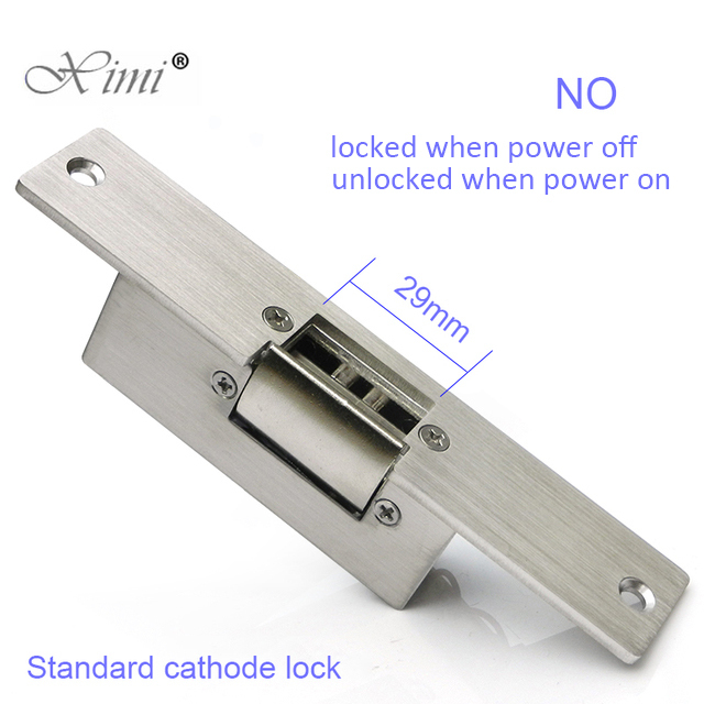 DC 12V Stainless Steel Strike Lock Fail-Secure Fail-Safe Electric Door Lock For Home Office Wood Metal Door Access Control: WHITE