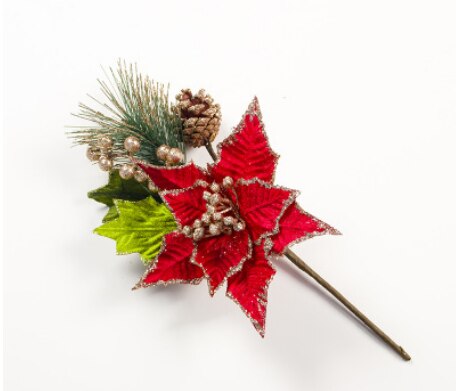 Kerstboom Decoratie Producten Goud/Rood/Sliver Pine Cone Kerstboom Toppers 3 Kleur: Rood