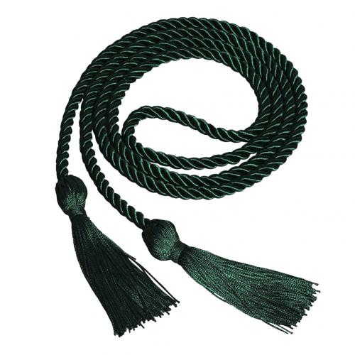 1 pièces couleur unie Graduation cordons avec gland Polyester fil honneur cordon pour les étudiants de fin d'études: Vert armée