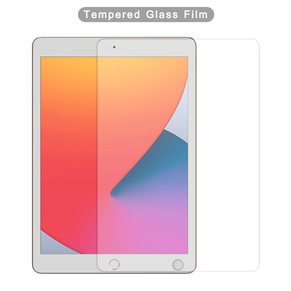 Dla iPad 10.2 2021 etui z klapką dla 2019 2020 7th 8th 9th przypadki magnetyczne dla 10.2 &#39;&#39;A2604 A2270 A2198 inteligentna skórzana okładka Funda: Tempered glass film / iPad 10.2 2021 9th
