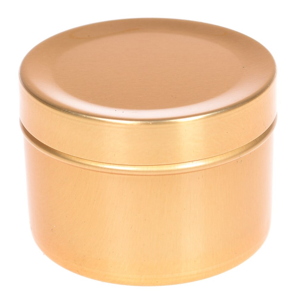 Mini Thee Kan Reizen Draagbare Bloem Thee Verpakking Verzegelde Blikken Metalen Trompet Creatieve Zwarte Thee Kleine Thee Blikjes Blikken Doos 50ml: Goud