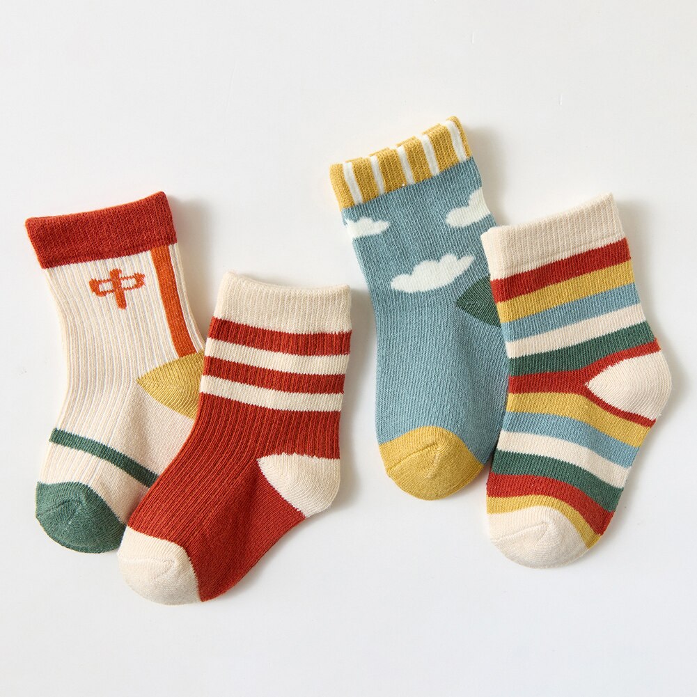 5 pz/set calzini da ragazzo a metà tubo da 0 a 6 anni calzini antiscivolo per bambini in cotone per bambini calzini Unisex traspiranti primavera autunno
