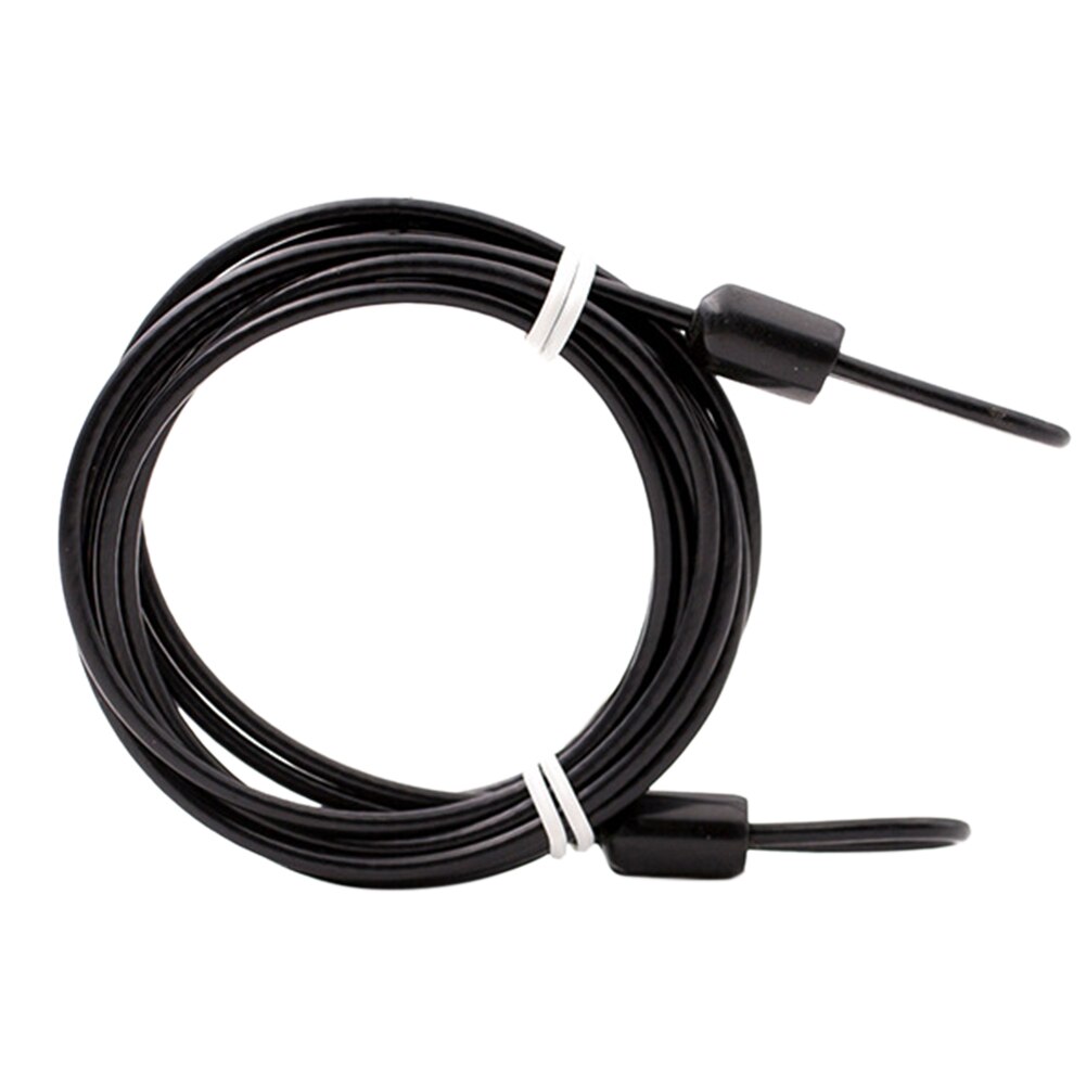 Candado de cadena de bicicleta de 2 metros de seguridad, doble bucle, ligero, antirrobo, de acero, para ciclismo, cubierta de coche: Black