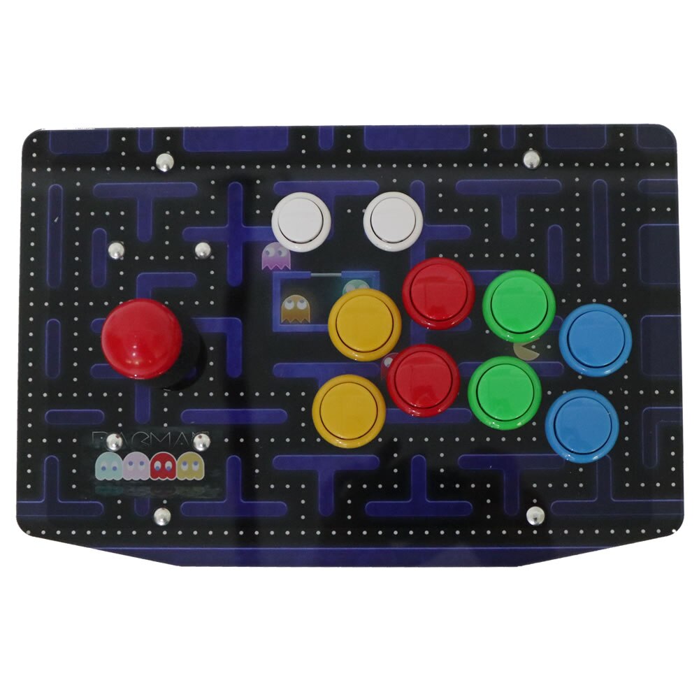 RAC-J500S-Joystick Arcade de 10 botones, Panel acrílico con cable USB para PC Multicolor