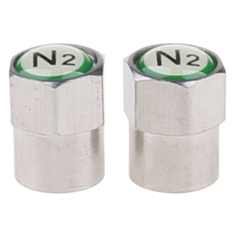 Bouchons de tige de Valve TPMS pour voiture chromée, couvercle d'insertion de pneu à l'azote N2, 2 pièces/ensemble, directe, APR28