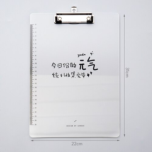 Acrylic Transparent Small Clean Writing Board Splint A4 Folder Board Examination Students Stationery Supplies Filing Products: Red