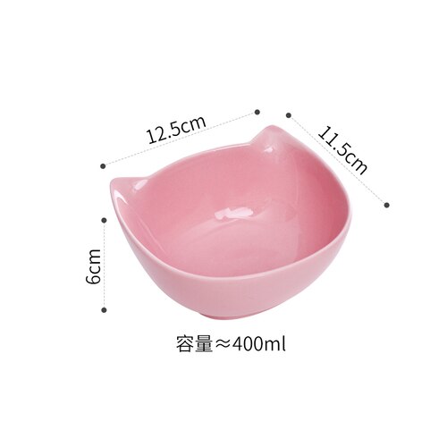 Wit Keramiek Diner Plaat Cartoon Servies Kat Kinderen Diner Plaat Vlinder Multi-Raster Kom Dessert Moer Gedroogd Fruit schotel: cat pink