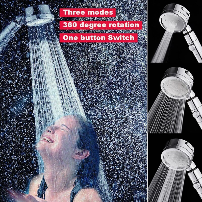 High Pressure Shower Head Set With Water-stopper Plastic Shower Head With Support Rack And Tube Bathroom Shower Tools q