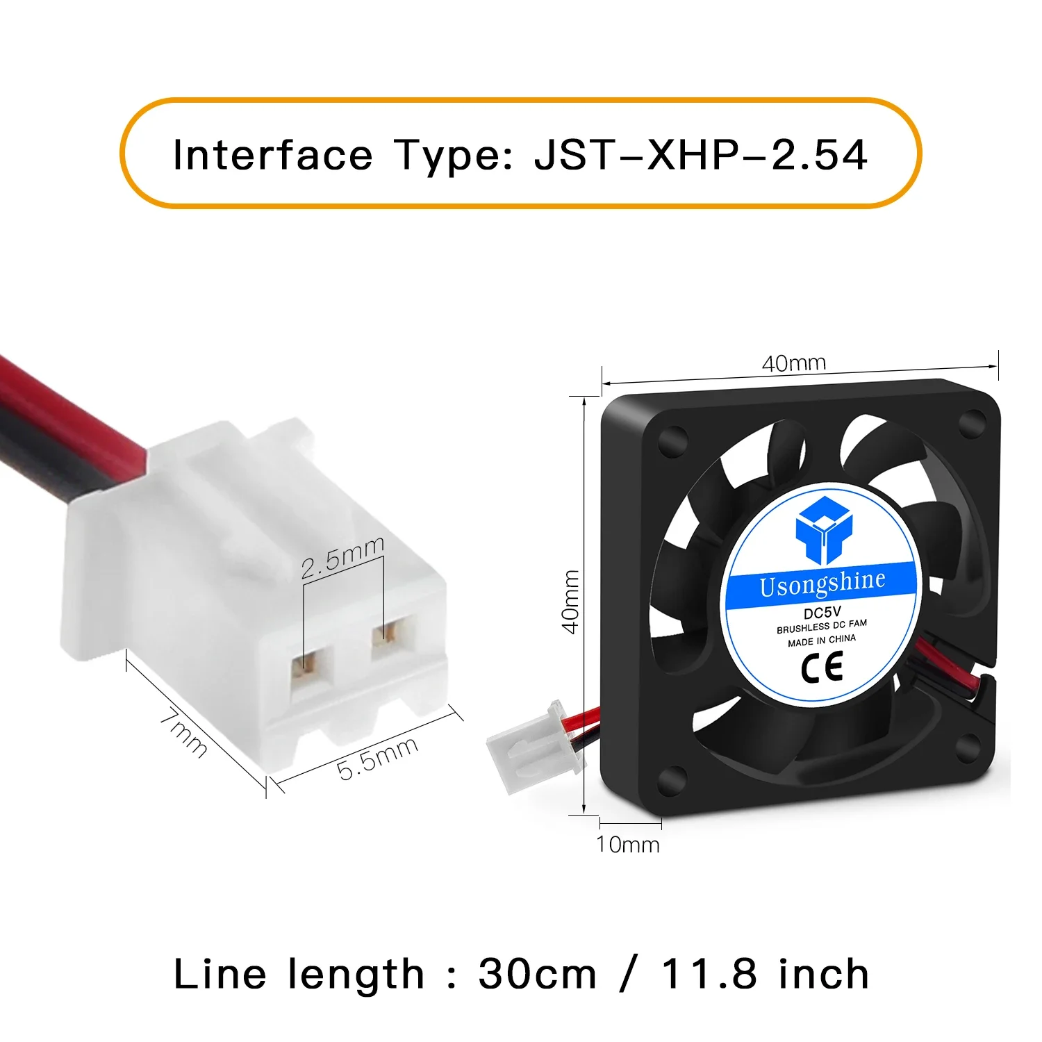 3D Printer Fan 4010 4020 Cooling Fans 5/12/24 Volt Brushless DC Fans for Heatsink Cooler Radiator 2 Pin Fans for Extruder Parts: Red
