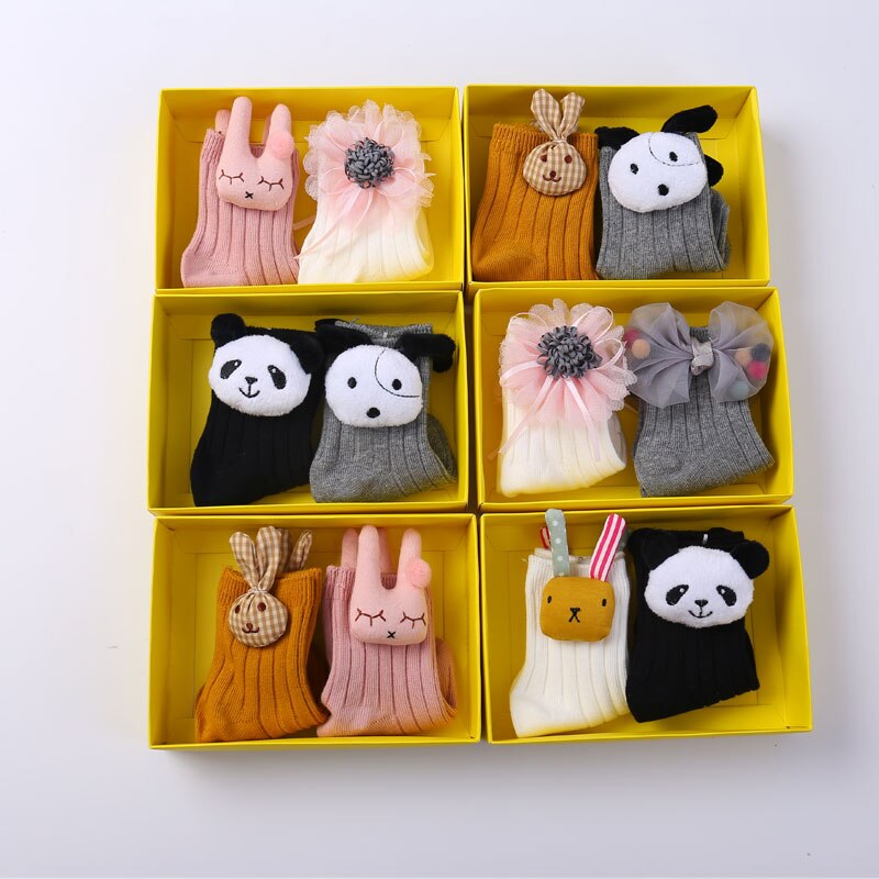 2 Paare Art Baby Kleinkind Junge Mädchen Socken Herbst Winter Weiche Baumwolle Nette Watm Socken 3D Ebene Blumen Socken 0 ~ 5Y